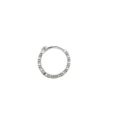 Mini créole fermée argent 925 avec zircons oeil