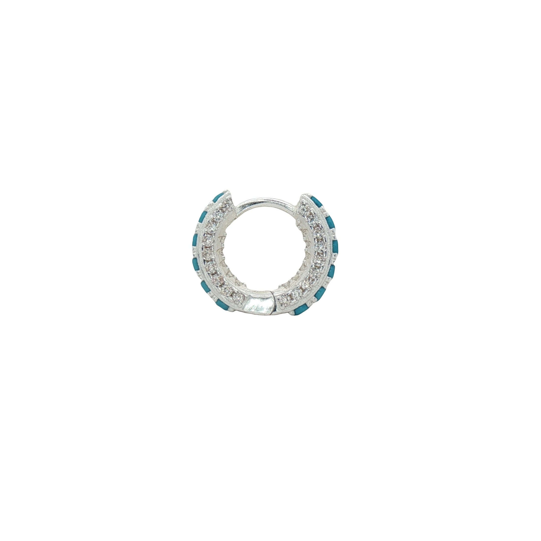 Mini créole fermée avec turquoise et zircons