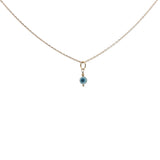 Collier doré oeil rond en nacre 42 cm