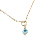 Collier doré oeil rond en nacre 42 cm