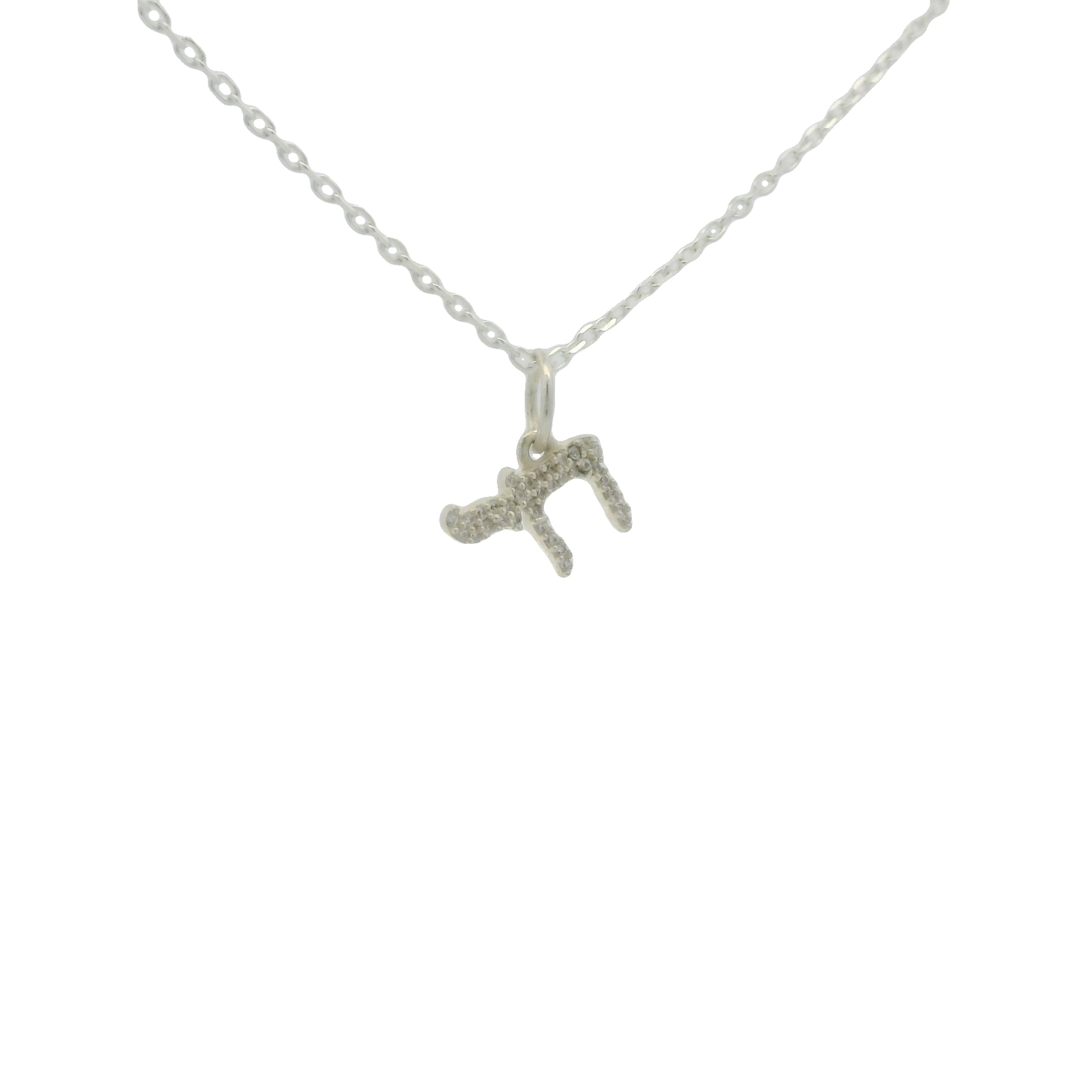 Collier argent 925 Haï avec zircons 42 cm