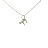 Collier argent 925 Haï avec zircons 42 cm