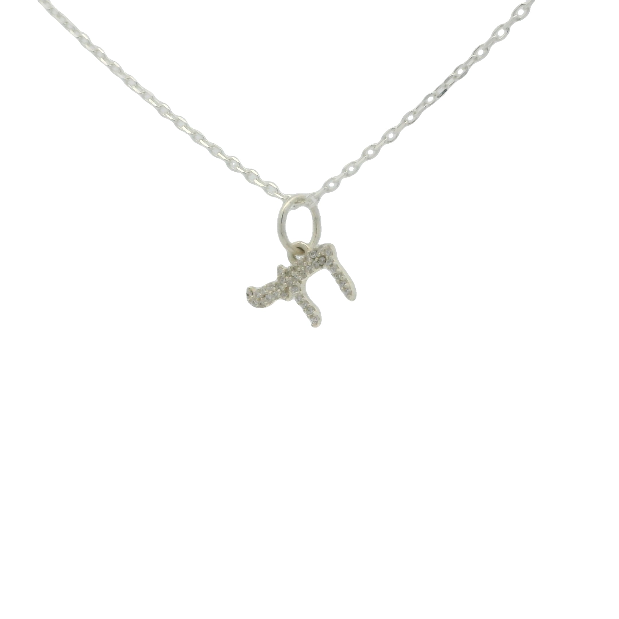 Collier argent 925 Haï avec zircons 42 cm