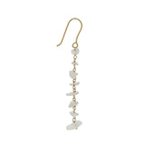 Golden earrings and raw stones