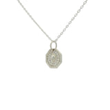 925 silver necklace with scarab medal and zircons