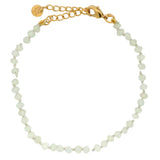 Bracelet doré et prehnite