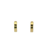 Mini wide gold hoop earrings