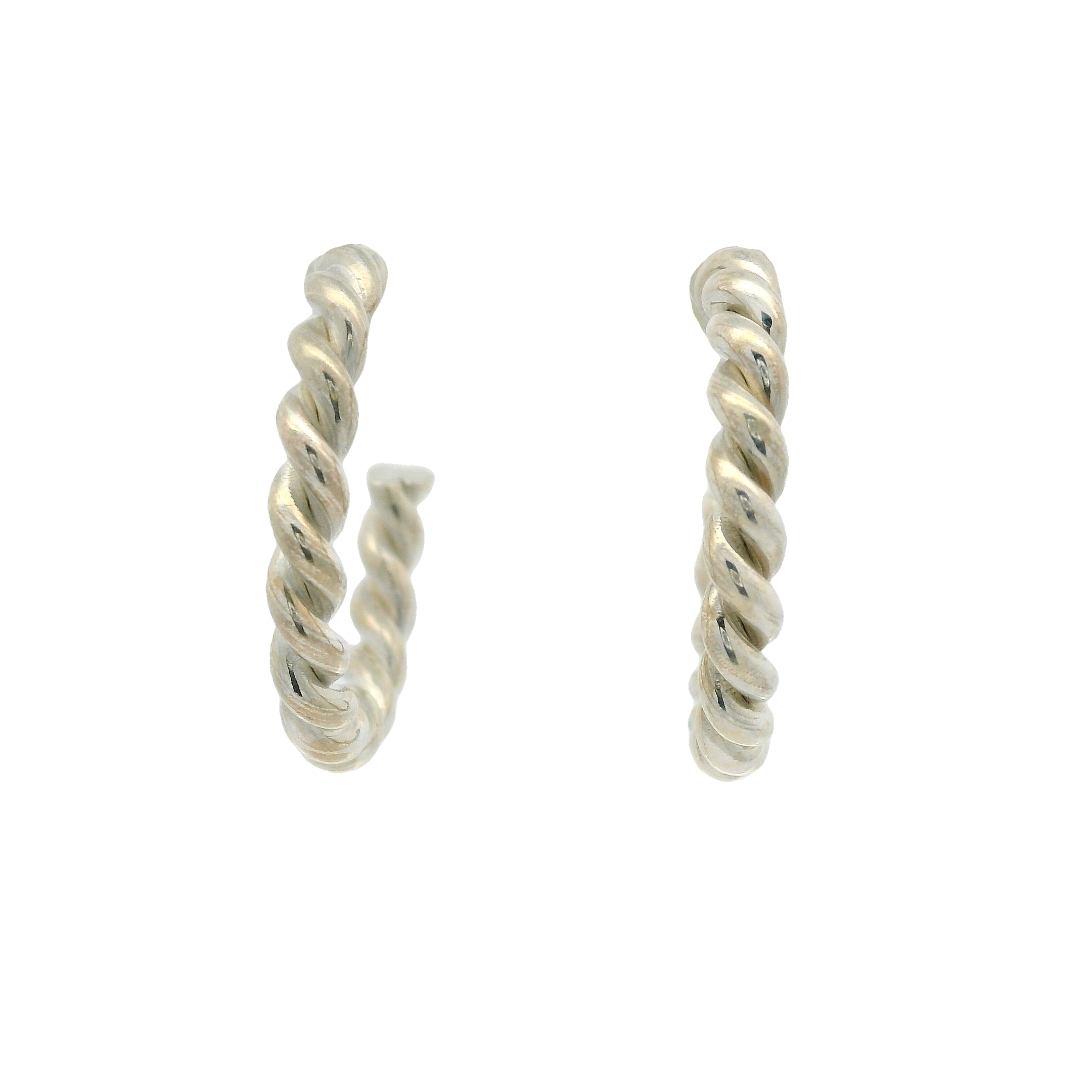 Créoles argent 925 torsadées