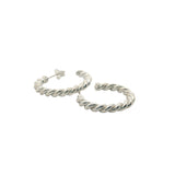 Twisted 925 silver creoles