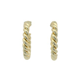 Twisted gold hoop earrings