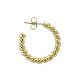Twisted gold hoop earrings
