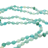 Collier arbre de vie doré turquoise avec perles vertes 75 cm
