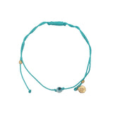 Bracelet cordon fin coloré petit oeil