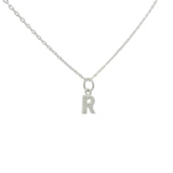 925 silver necklace with small zircon letter