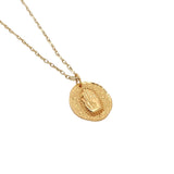 Collier doré médaille main de Fatma 42 cm