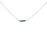 Collier doré rubis zoisite 38 cm