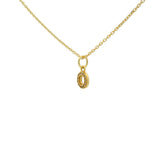 Collier doré petite lettre O et zircons blancs 42 cm