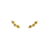 Golden labradorite trilogy earrings