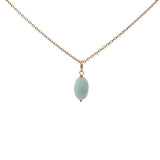 Collier doré et pierre amazonite 42cm