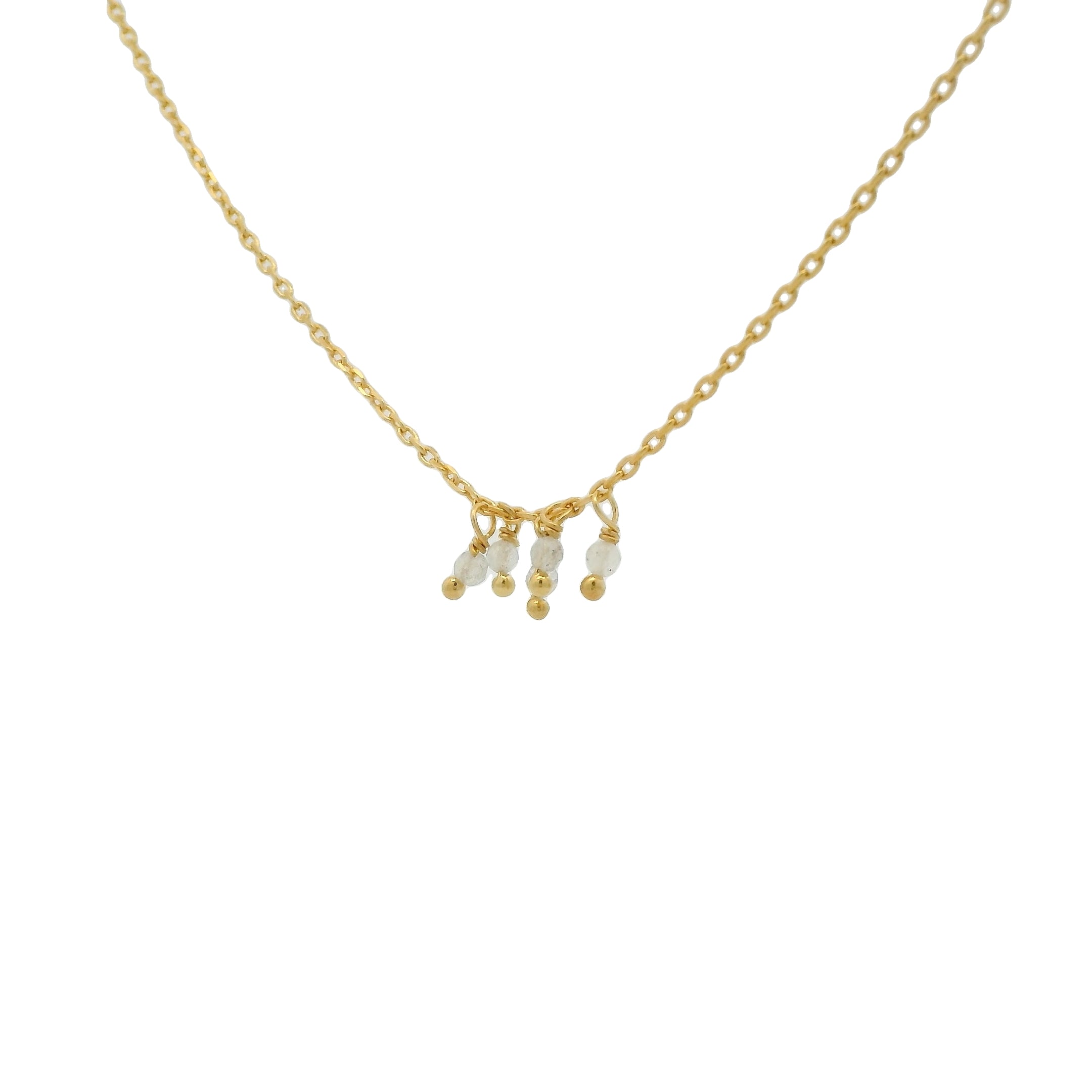 Collier ras de cou petites pampilles labradorite