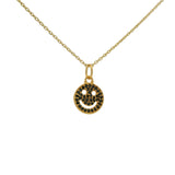 Gold smile zircon necklace