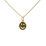 Gold smile zircon necklace