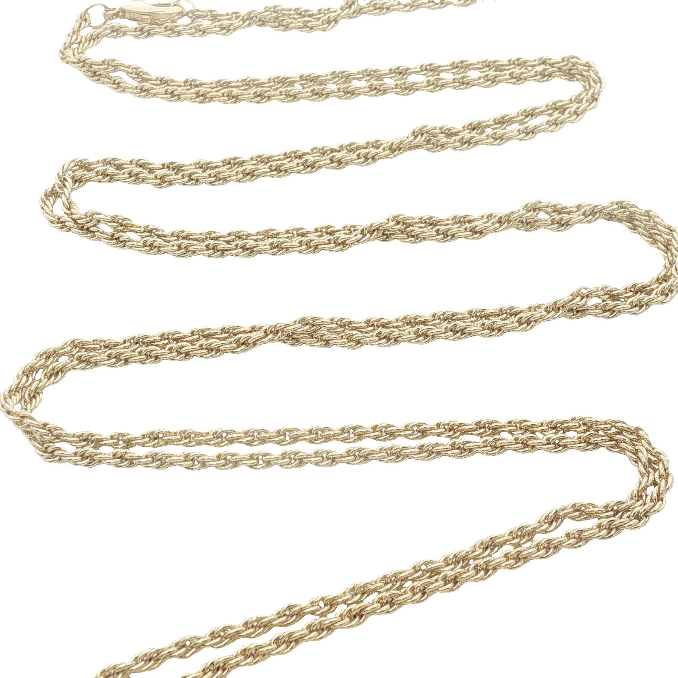 Sautoir Bola boule dorée striée 110 cm