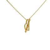 "I love you" gold heart necklace
