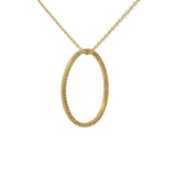 Gold necklace ring S, M, L, XL and white zircons