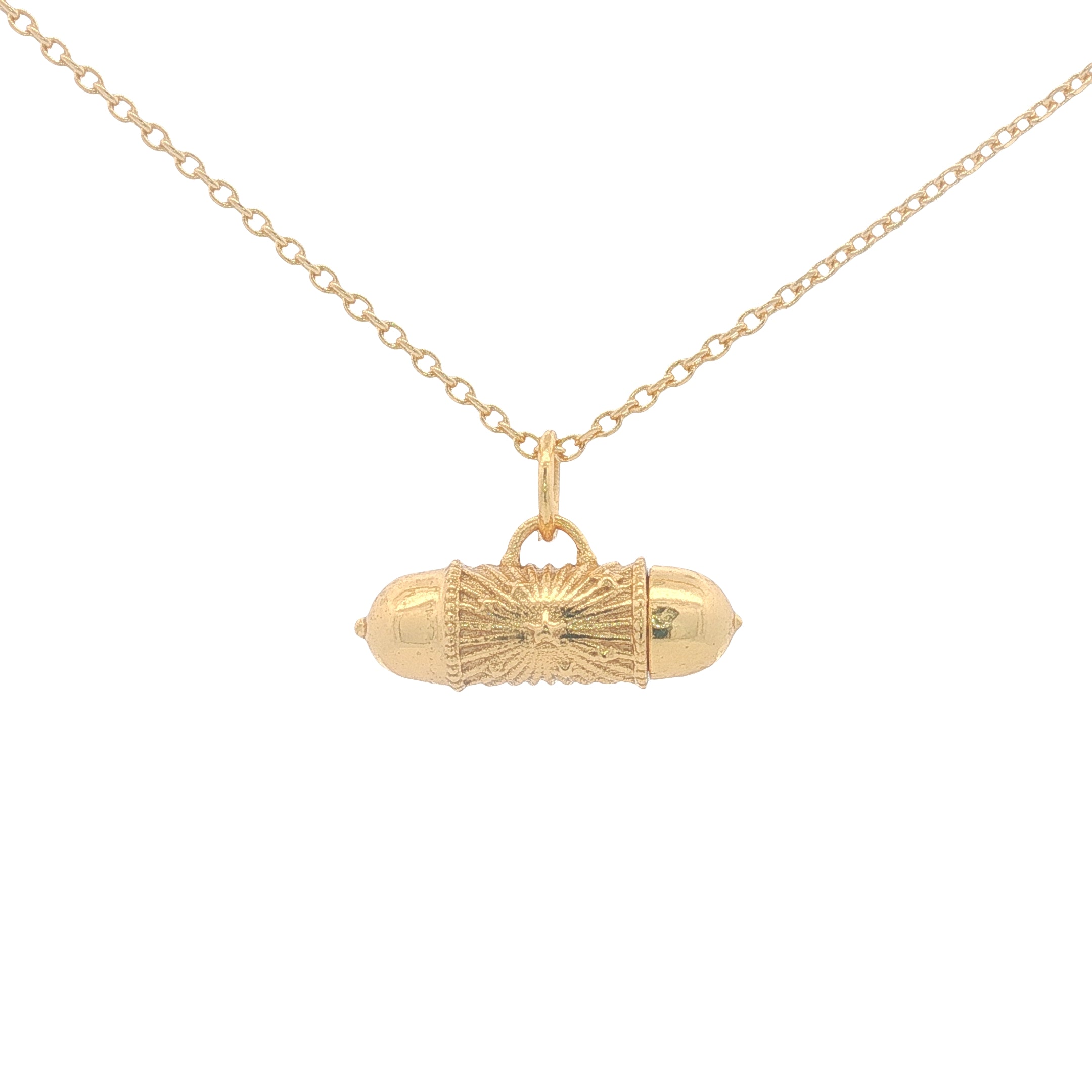 Collier doré amulette lucky et étoile 42 cm