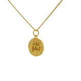 Collier doré médaille martelée "à la folie" 42 cm