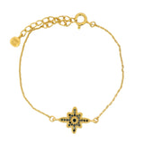 Star and zircon chain bracelet
