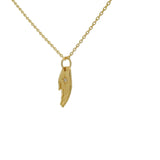 Collier doré main de Fatma ouverte et zircon 42 cm
