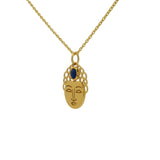 Golden Buddha and natural stone necklace
