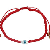 Bracelet oeil nacre cordon rouge
