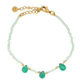 GOLD AND STONE BRACELET