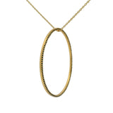 Gold necklace ring S, M, L, XL and black zircons