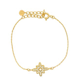 Star and zircon chain bracelet
