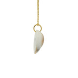 Large golden shell necklace with Saint Lucia's eye