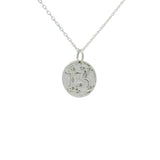 925 silver necklace with number 13 medal pendant