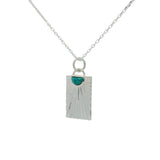 925 silver plate and turquoise necklace