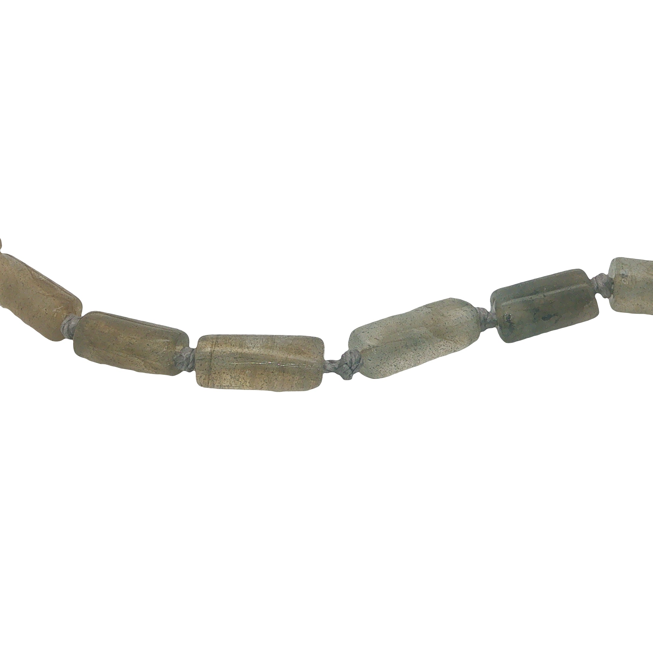 Chaine de cheville dorée avec labradorite en tubes