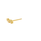 Gold chip with zircons lightning
