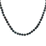 Necklace with wooden beads and gold discs