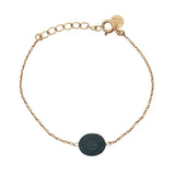 Golden flower bracelet in natural stone
