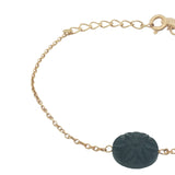 Golden flower bracelet in natural stone