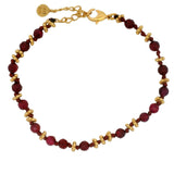 Multi-stone bracelet and golden balls