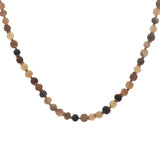 Horn pearl and gold disc necklace