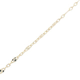 Collier doré croix avec prehnite 60 cm