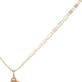 Collier doré médaillon onyx verte avec cage et prehnite 50 cm